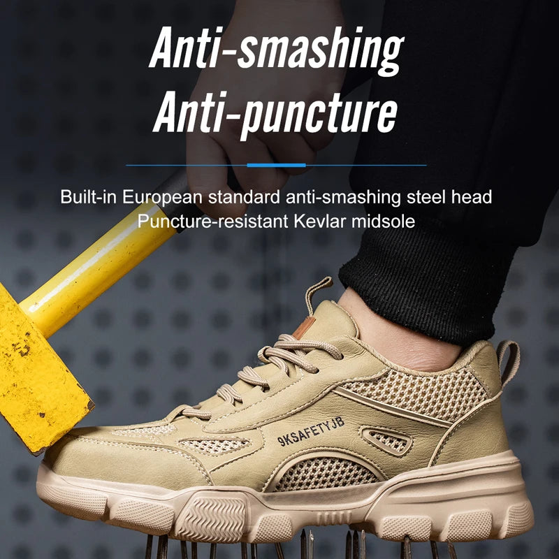 Breathable Steel Toe Safety Work Shoes – Lightweight & Unisex